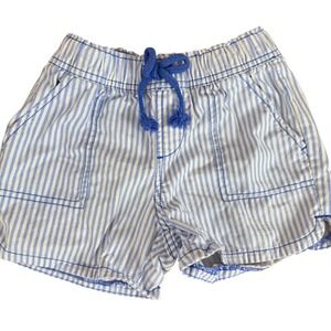 SALE Gap Kids Girls Blue White Striped Shorts Elastic Waist Summer Beach‎ Casual